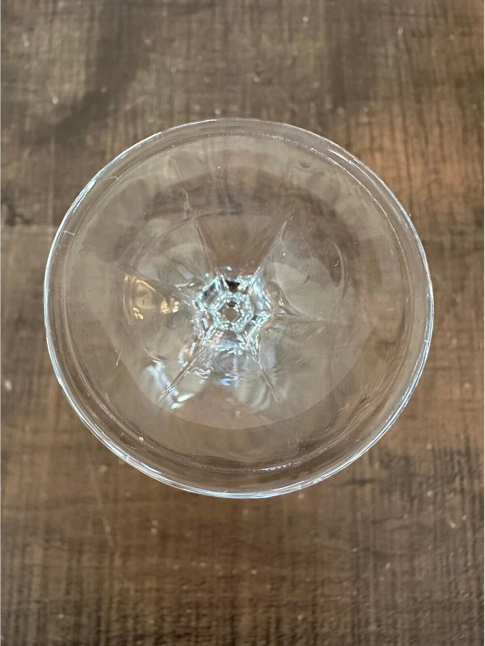 Vintage Clear Swirl Glass Stemmed Wine Goblets 3.25